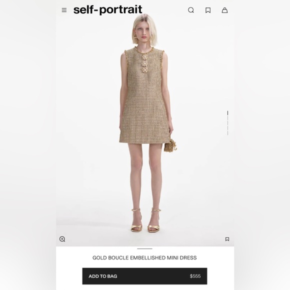 Self-Portrait | Dresses | Self Portraitgold Boucle Embellished Mini Dress | Poshmark Self-Portrait | Dresses | Self Portraitgold Boucle Embellished Mini Dress | Poshmark